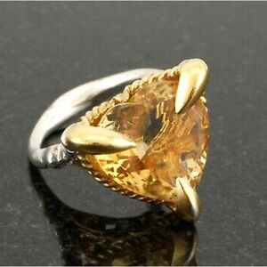 Tessa Metcalfe Citrine love heart ring size K